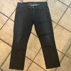 Citizens of Humanity Women’s Dark Denim Phoebe slim straight crop